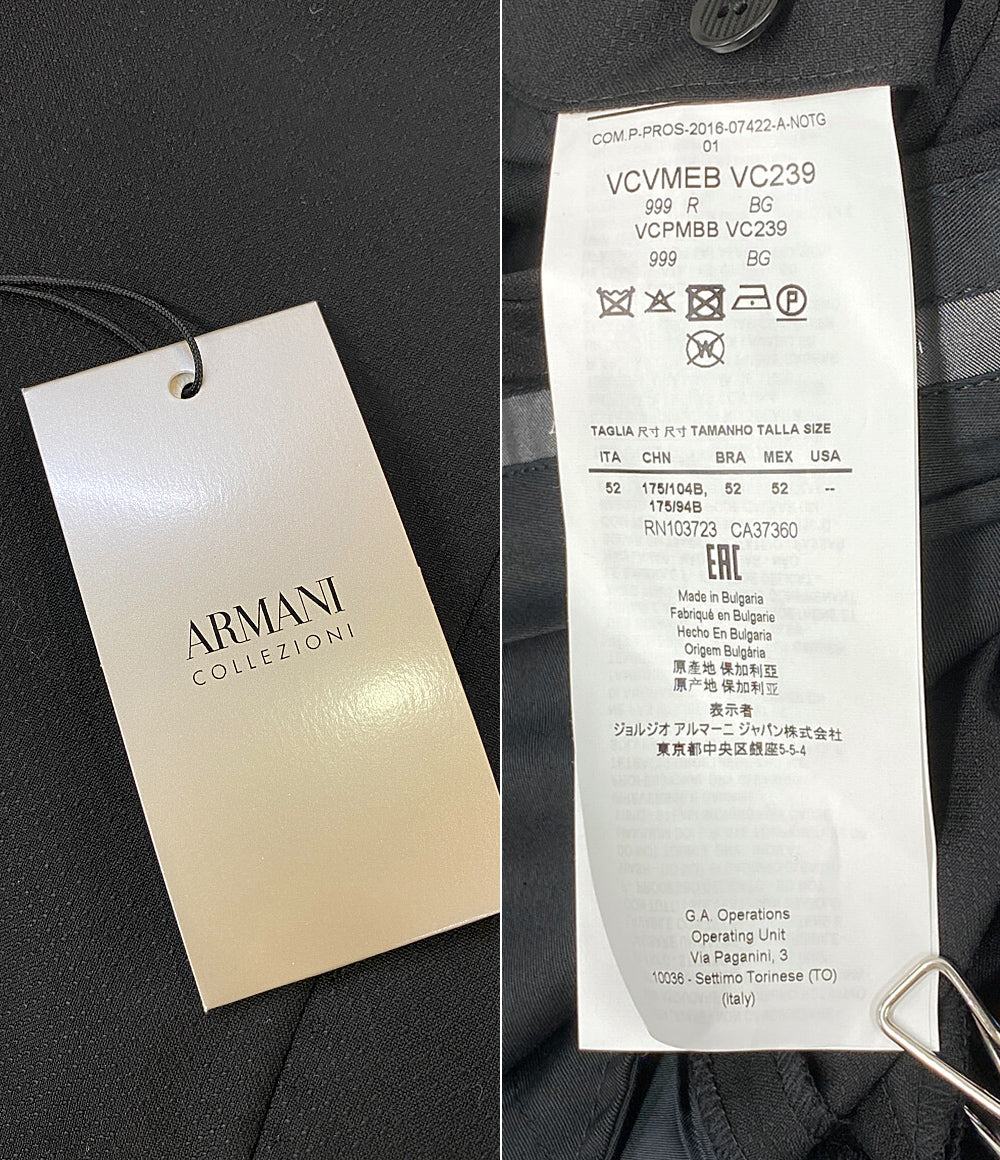 アルマーニコレッツォーニ 美品 セットアップ スーツ シングル メンズ SIZE 52 ARMANI COLLEZIONI