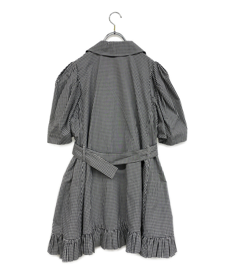 ミキオ サカベ 美品 ジェニーファックス 半袖ワンピース チェック JFSS20C021 レディース SIZE F MIKIOSAKABE JennyFax
