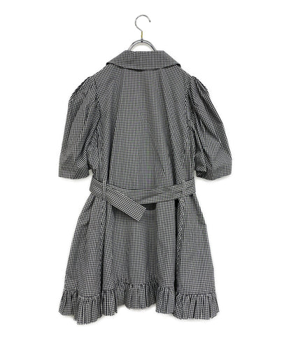 ミキオ サカベ 美品 ジェニーファックス 半袖ワンピース チェック JFSS20C021 レディース SIZE F MIKIOSAKABE JennyFax