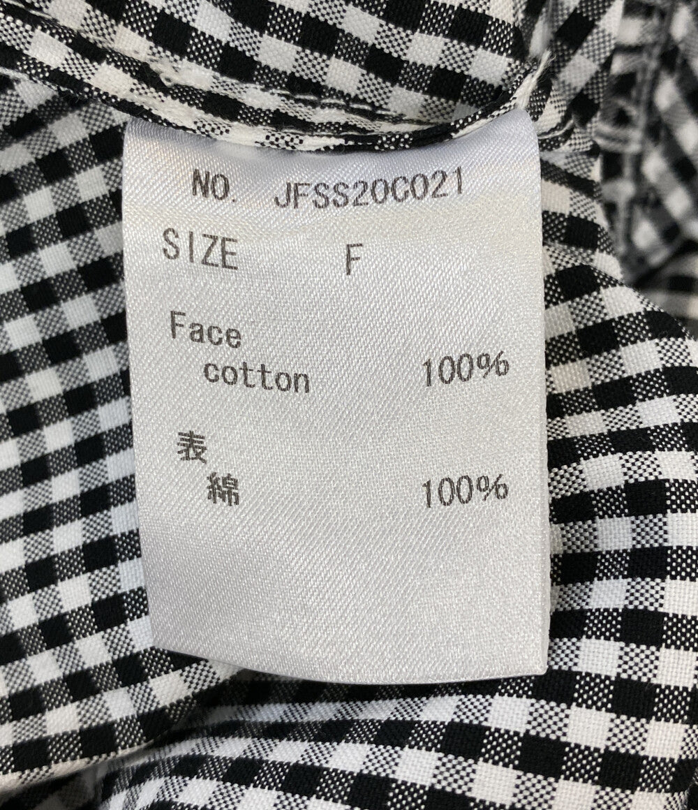 ミキオ サカベ 美品 ジェニーファックス 半袖ワンピース チェック JFSS20C021 レディース SIZE F MIKIOSAKABE JennyFax