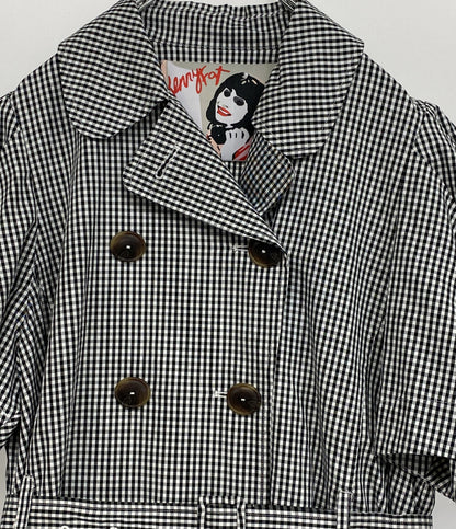 ミキオ サカベ 美品 ジェニーファックス 半袖ワンピース チェック JFSS20C021 レディース SIZE F MIKIOSAKABE JennyFax