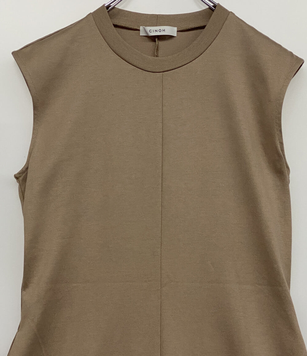 CINOH チノ ノースリーブワンピース 22S0P007 ライトブラウン レディース SIZE 36