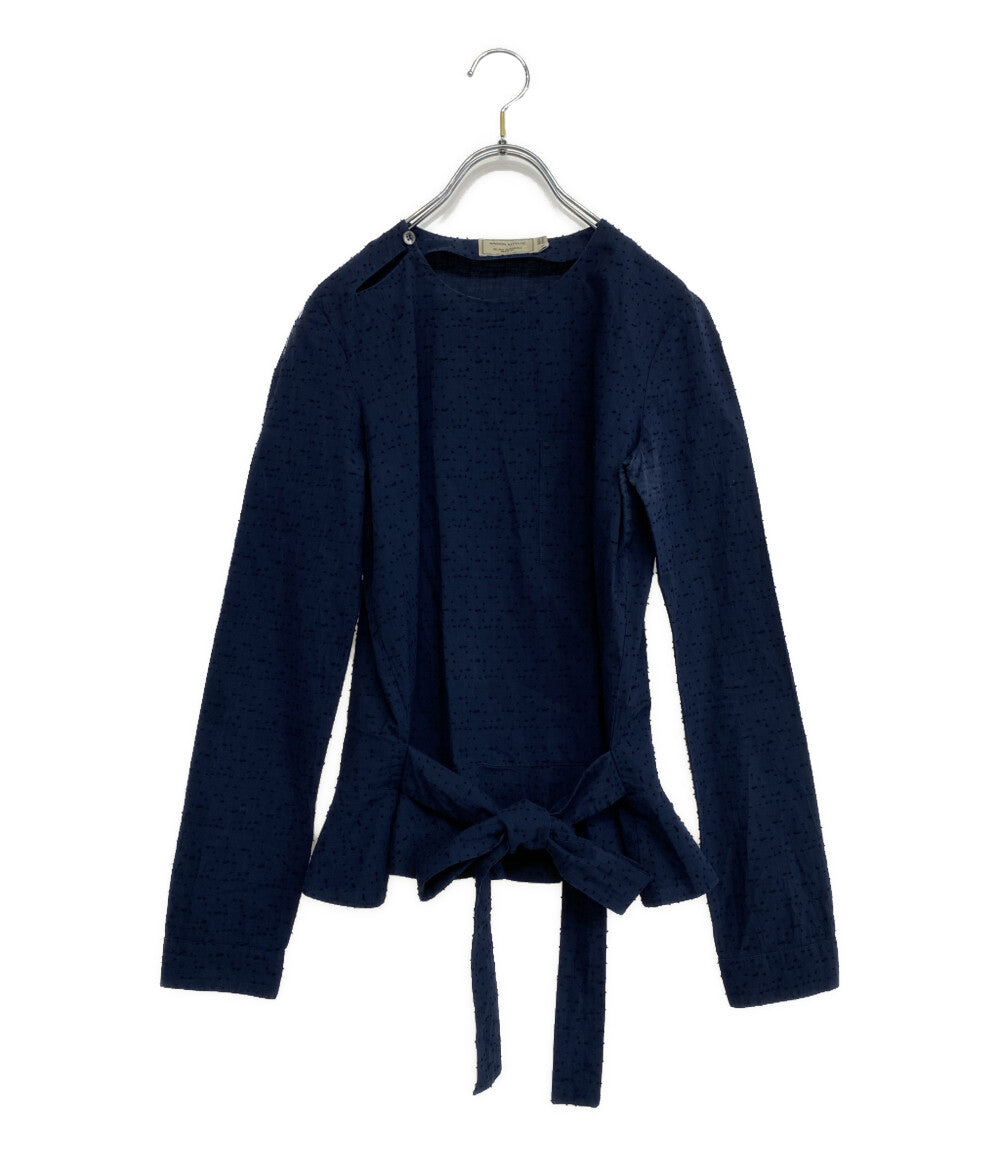 MAISON KITSUNE カットソー リボン ネイビー レディース SIZE 36 メゾンキツネ