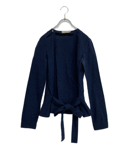 MAISON KITSUNE カットソー リボン ネイビー レディース SIZE 36 メゾンキツネ