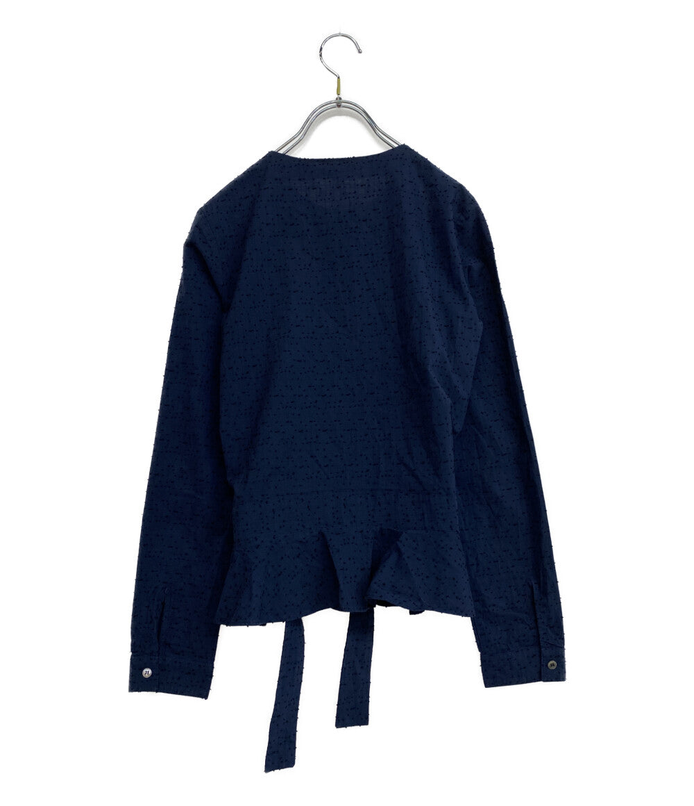 MAISON KITSUNE カットソー リボン ネイビー レディース SIZE 36 メゾンキツネ