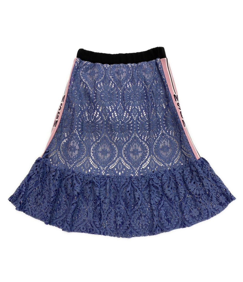 MSGM KIDS スカート ブルー レース サイドロゴ キッズ SIZE Tg.8 Annl エムエスジーエムキッズ