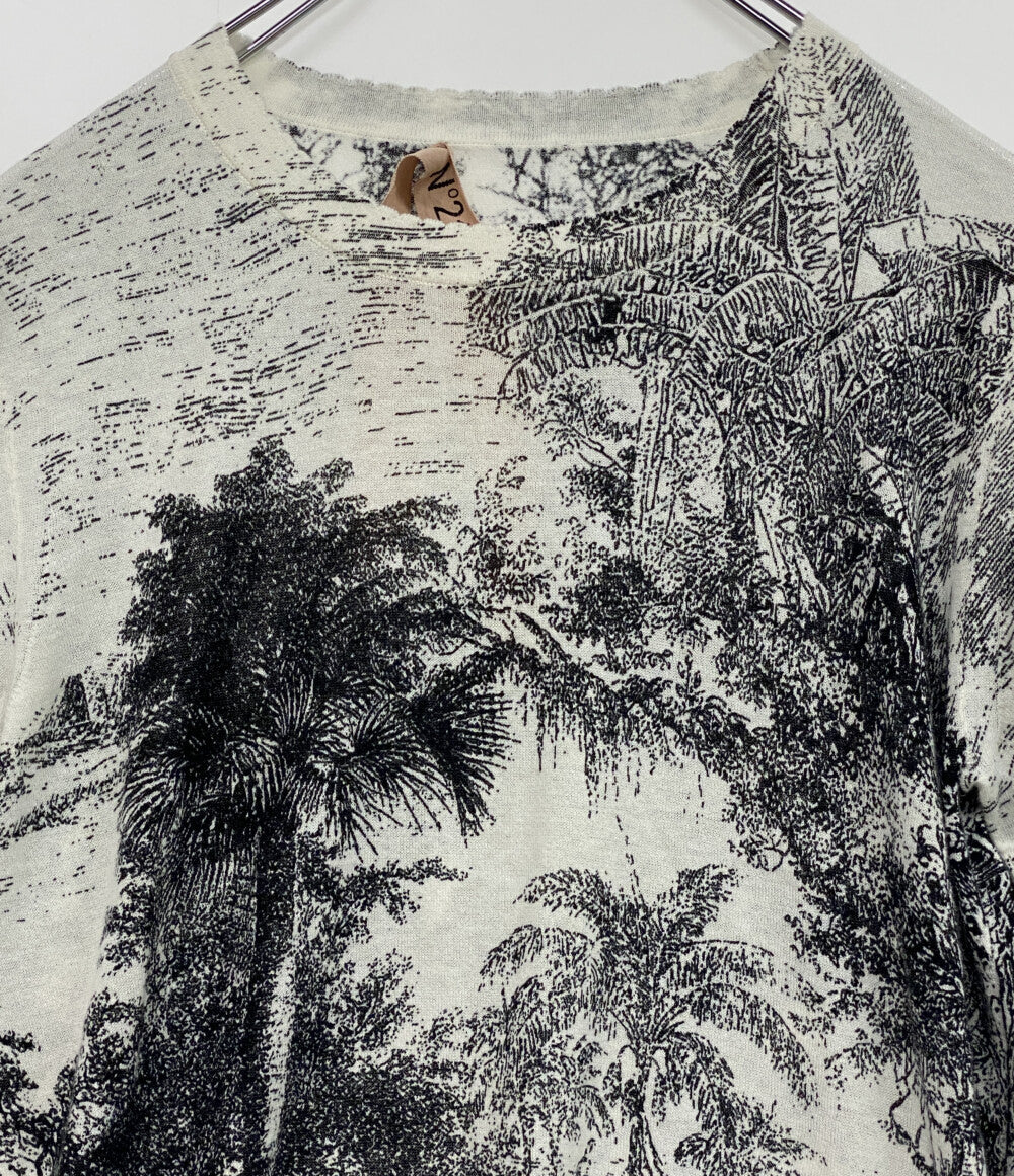 ヌメロ ヴェントゥーノ カットソー 総柄 24A-A005-9515 レディース SIZE 38 N°21