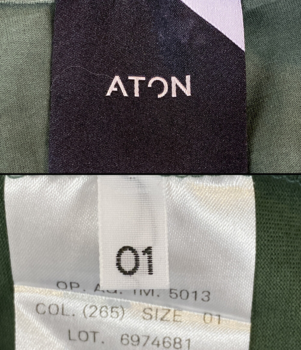 エイトン  ノースリーブワンピース グリーン      レディース SIZE 01  ATON