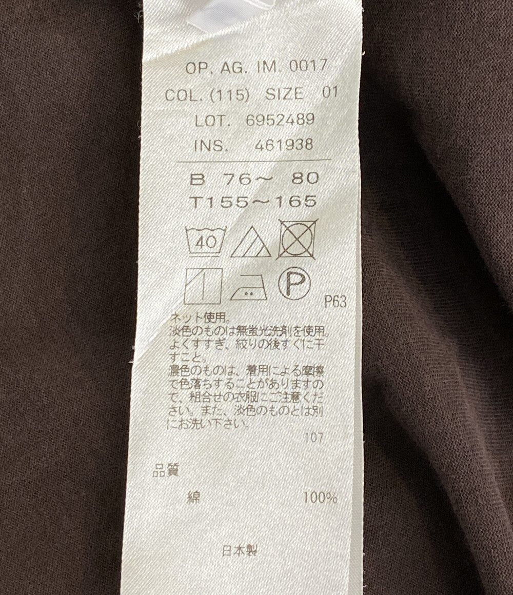 ATON 半袖ワンピース ブラウン レディース SIZE 01 エイトン