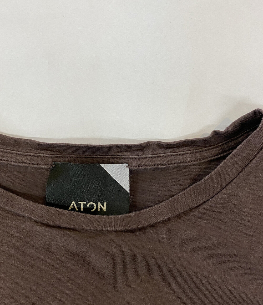 ATON 半袖ワンピース ブラウン レディース SIZE 01 エイトン