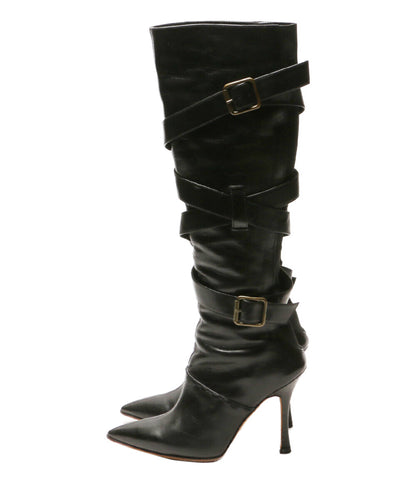 マノロブラニク ブーツ ツイストベルト レディース SIZE 35 MANOLO BLAHNIK