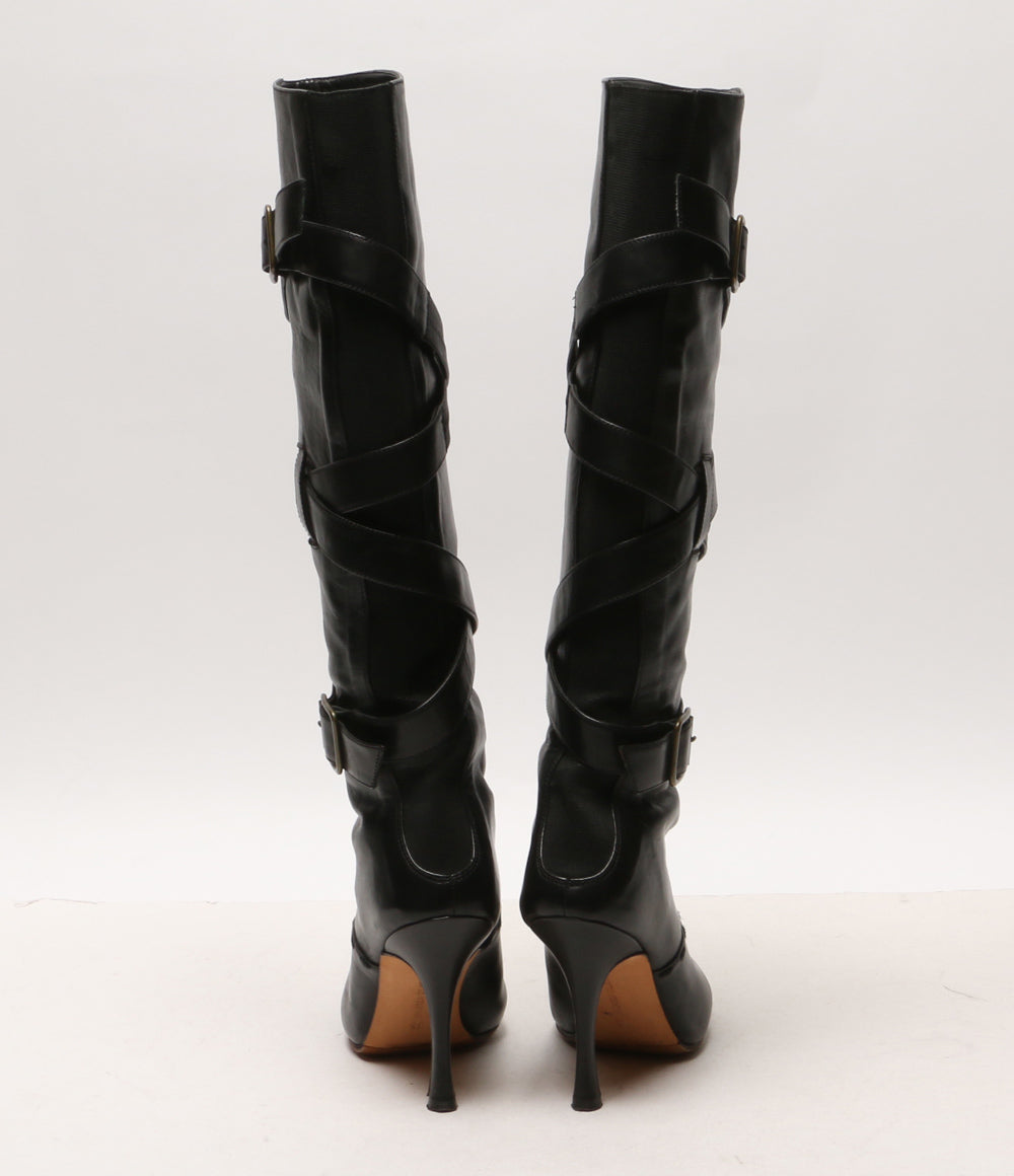 マノロブラニク ブーツ ツイストベルト レディース SIZE 35 MANOLO BLAHNIK