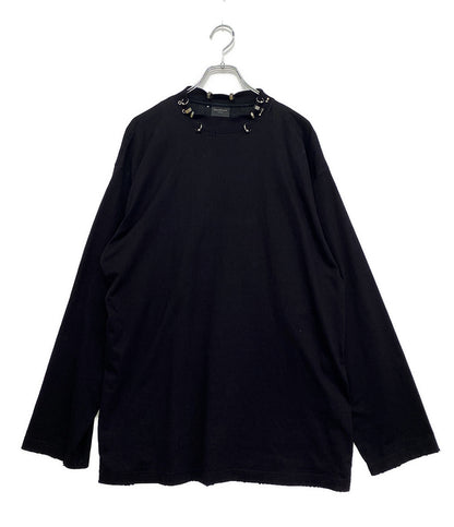 BALENCIAGA ダメージ加工ピアストレーナー ブラック メンズ SIZE L バレンシアガ