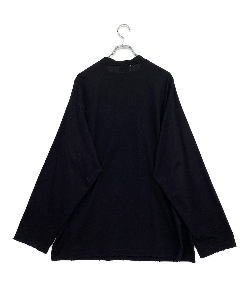 BALENCIAGA ダメージ加工ピアストレーナー ブラック メンズ SIZE L バレンシアガ