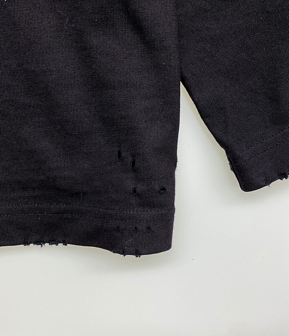 BALENCIAGA ダメージ加工ピアストレーナー ブラック メンズ SIZE L バレンシアガ