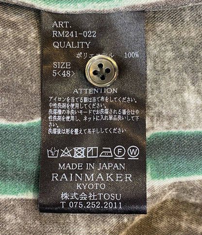 レインメーカー 半袖シャツ RM241-022 燕子花図 メンズ SIZE 5(48） RAIN MAKER
