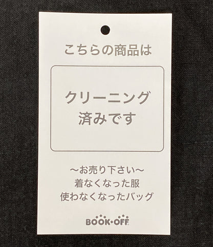 Curensology カレンソロジー 長袖シャツ リネン100 ブラック CL406040ER-00 レディース SIZE F