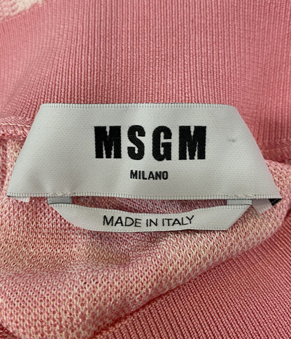 エムエスジーエム フロントボタンスカート ピンク ギンガムチェック レディース SIZE S MSGM
