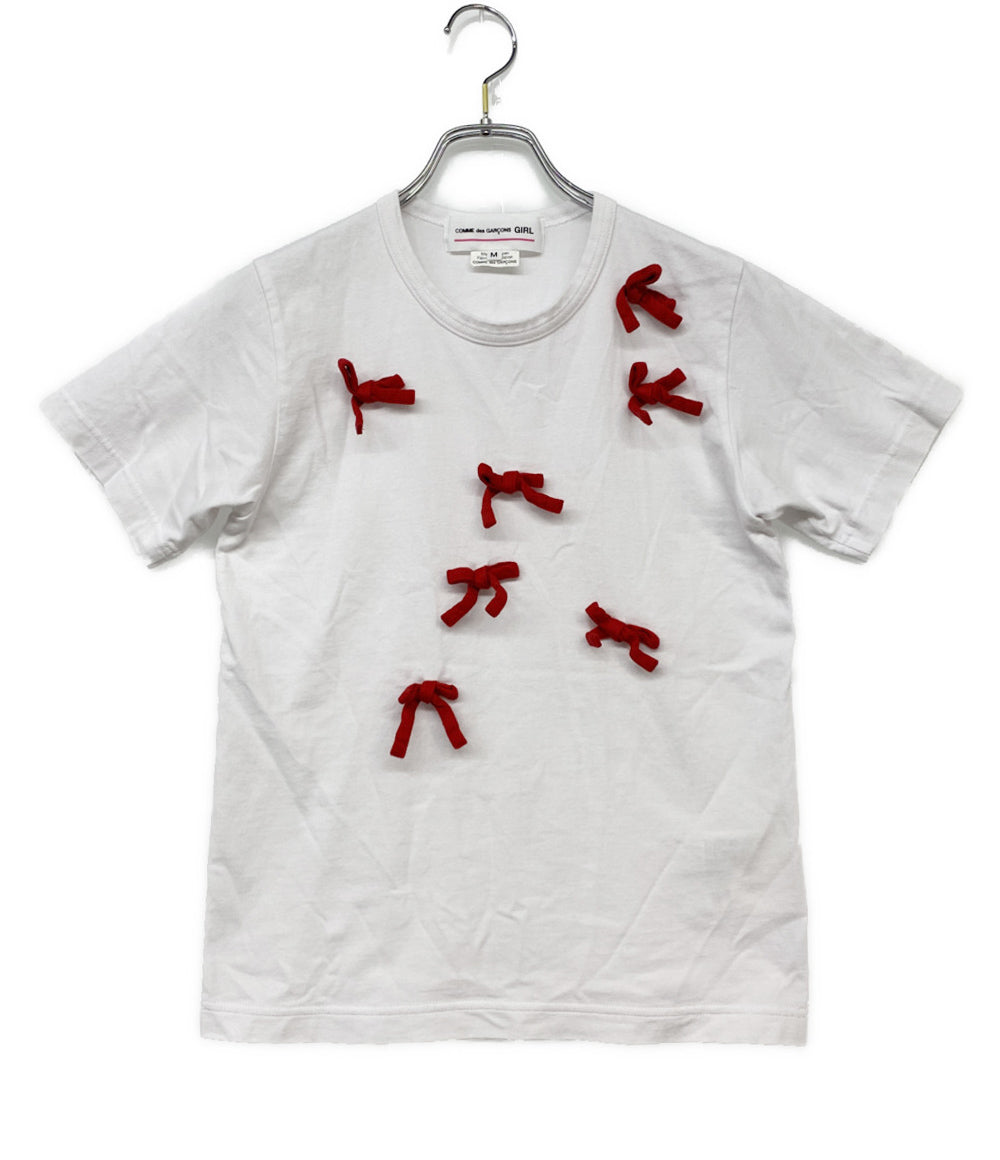 COMME des GARCONS GIRL コムデギャルソンガール 半袖Ｔシャツ リボン NT-T006 レディース SIZE M
