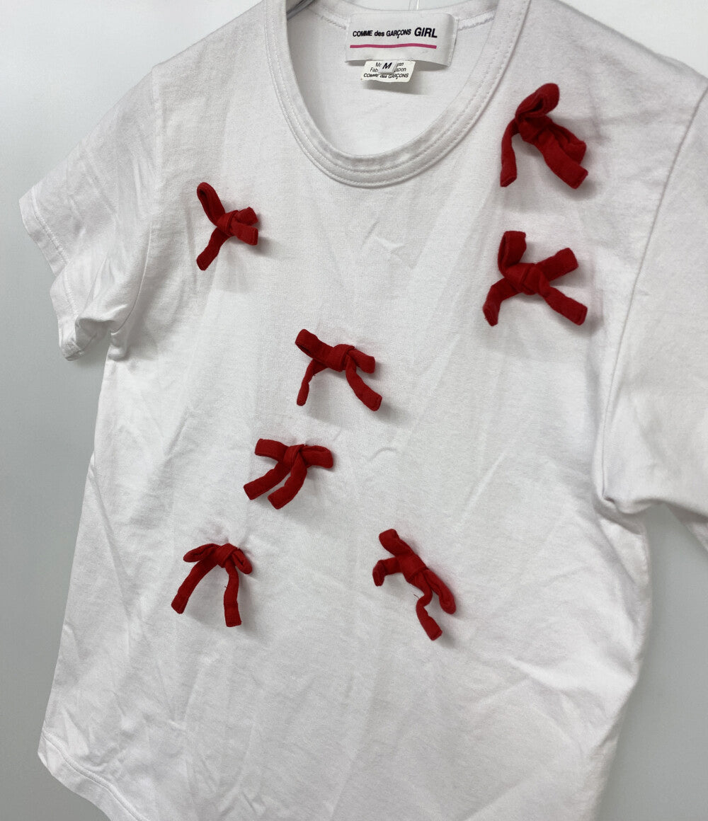 COMME des GARCONS GIRL コムデギャルソンガール 半袖Ｔシャツ リボン NT-T006 レディース SIZE M