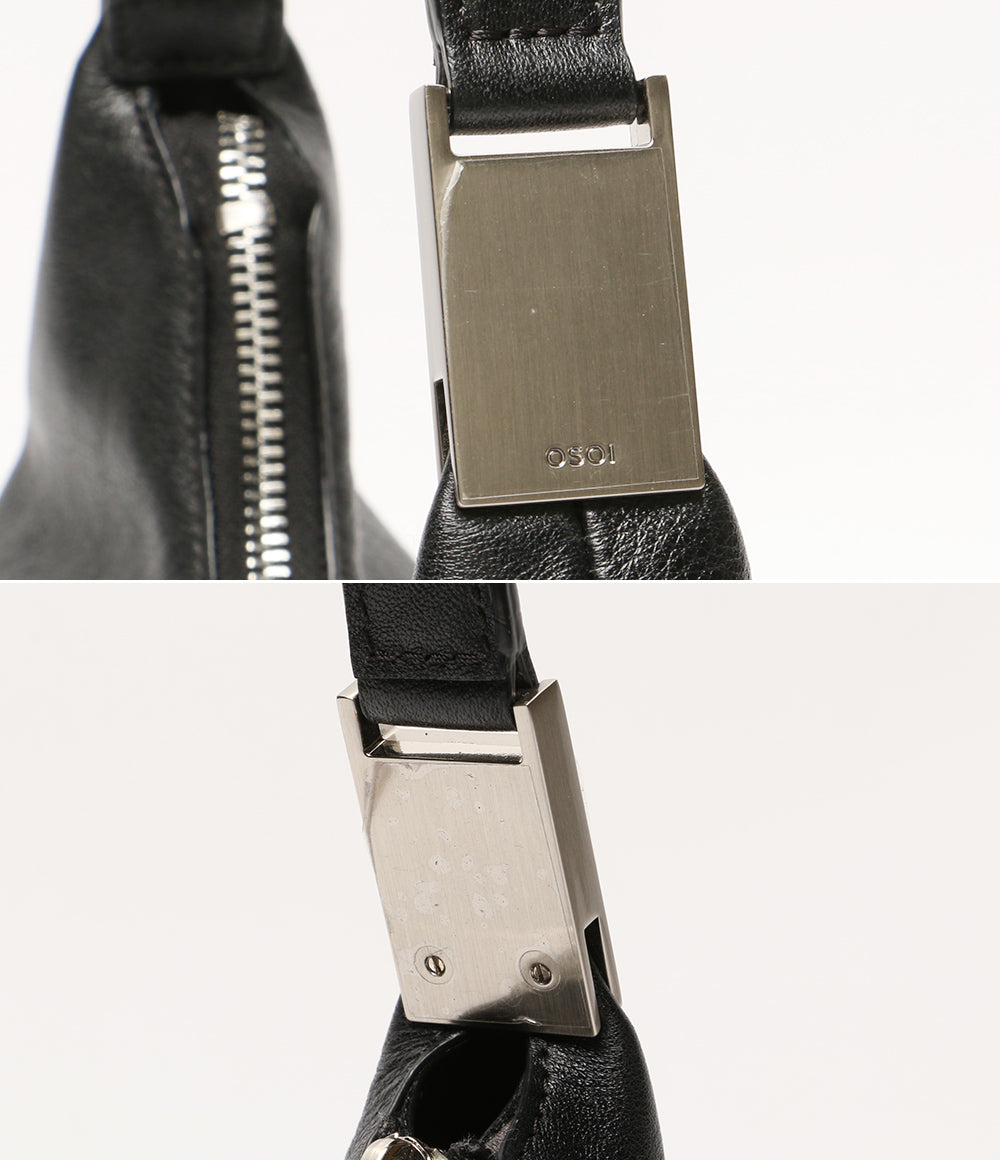 オソイ ハンドバッグ ブラック レザー レディース OSOI – Rehello by