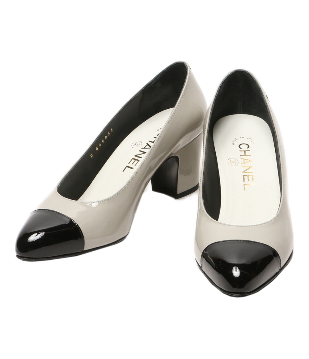 シャネル パンプス パテントレザーチャンキーヒール G45053 レディース SIZE 36C CHANEL
