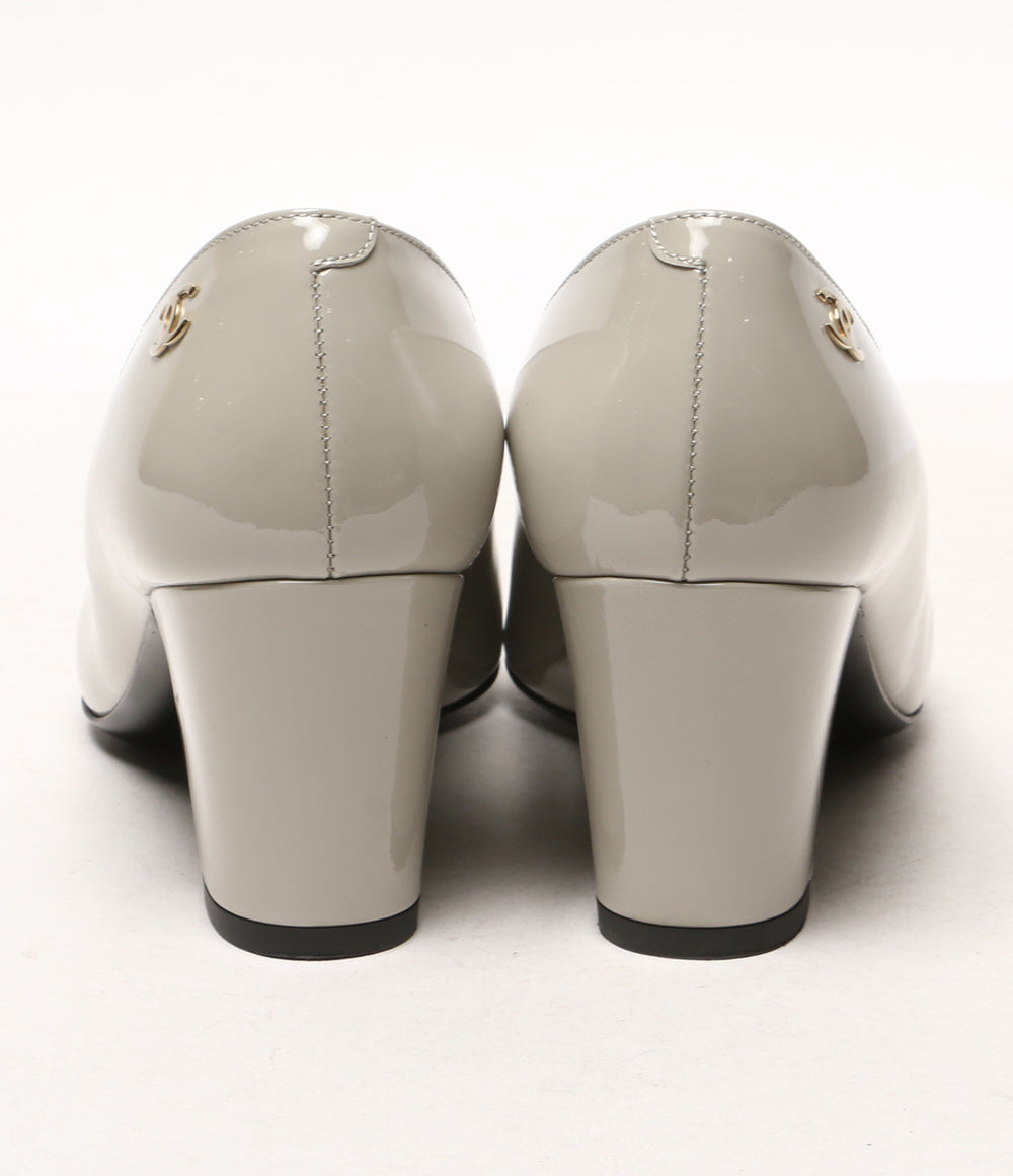 シャネル パンプス パテントレザーチャンキーヒール G45053 レディース SIZE 36C CHANEL