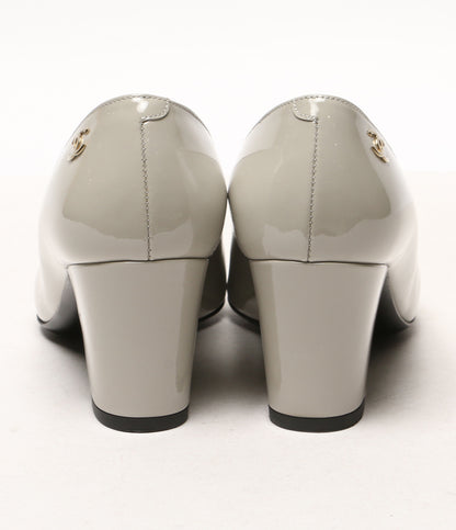 シャネル パンプス パテントレザーチャンキーヒール G45053 レディース SIZE 36C CHANEL