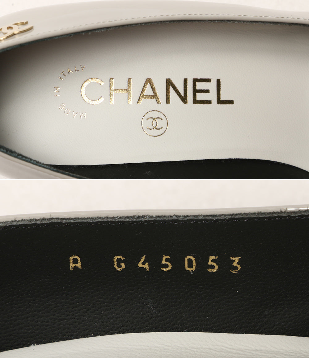 シャネル パンプス パテントレザーチャンキーヒール G45053 レディース SIZE 36C CHANEL