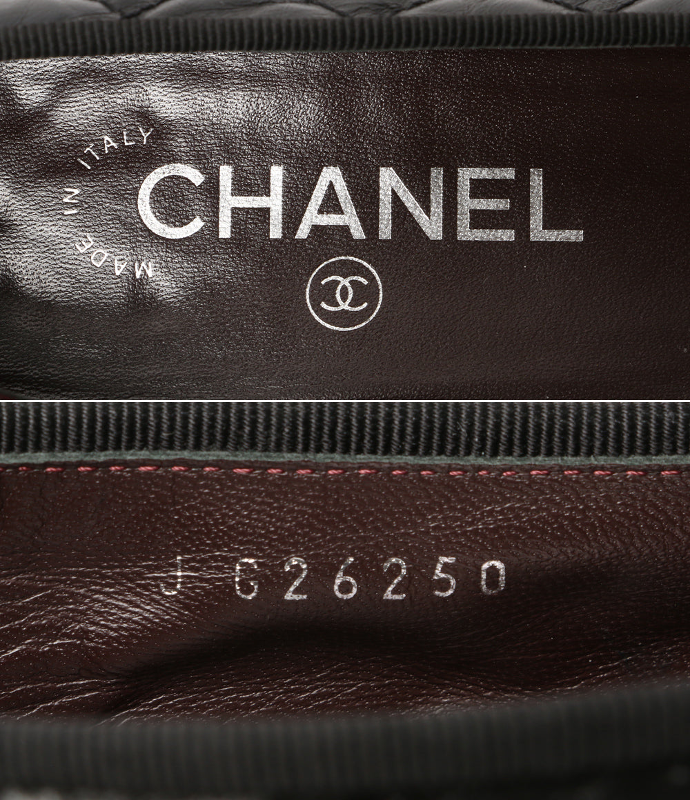 美品 CHANEL パンプス フラットシューズ バレリーナ G26250 37 CHANEL パンプス バレリーナ エイジド カーフスキン G26250 レディース