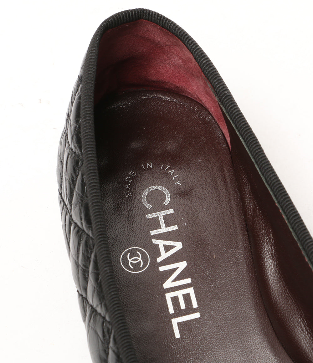 美品 CHANEL パンプス フラットシューズ バレリーナ G26250 37 CHANEL パンプス バレリーナ エイジド カーフスキン G26250 レディース