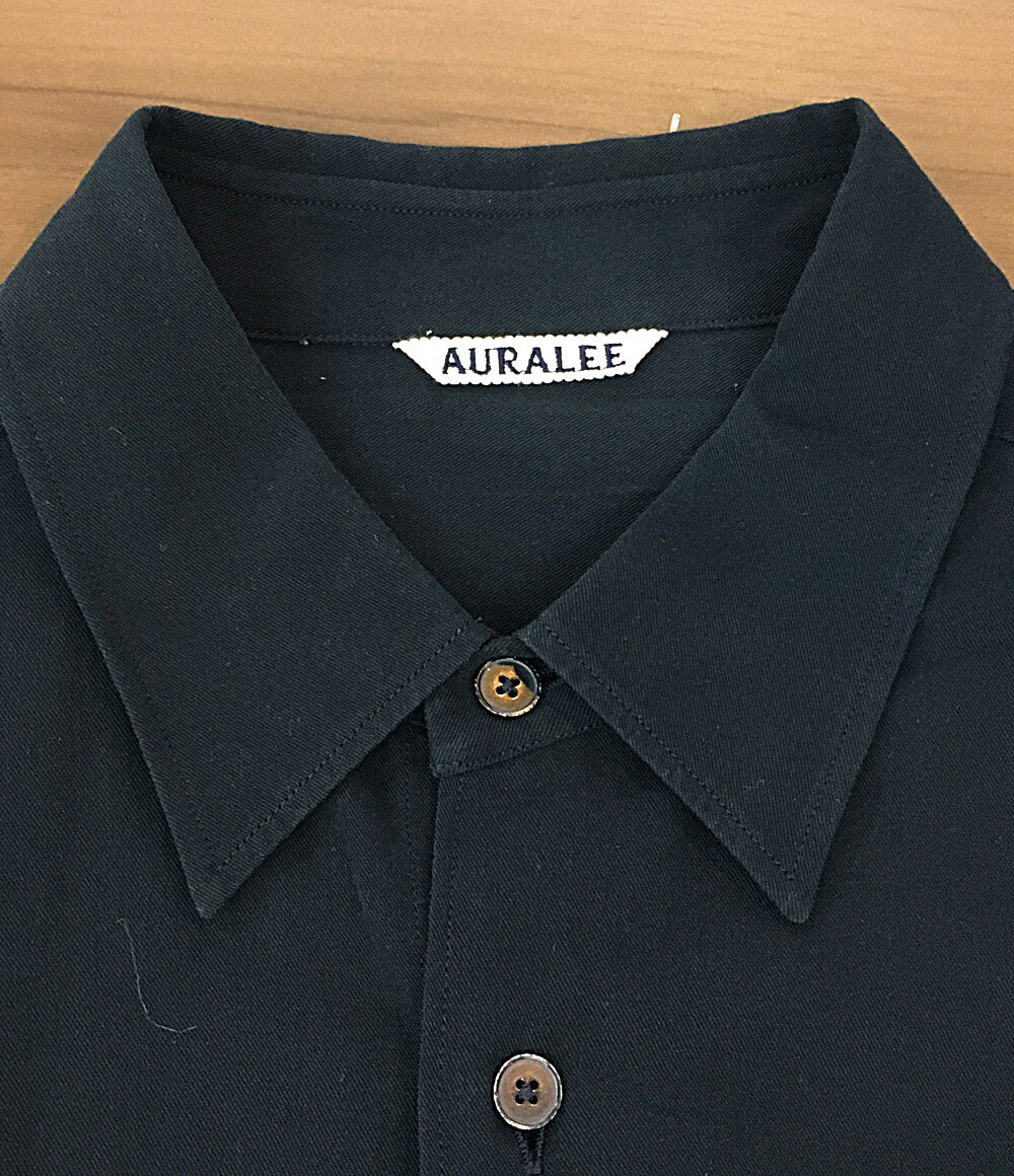 トップス AURALEE A24SS02KV size5 オーラリー 長袖シャツ HARD TWIST COTTON SILK VIYELLA SHIRT
