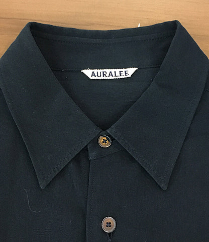 オーラリー 長袖シャツ HARD TWIST COTTON SILK VIYELLA SHIRT A24SS02KV メンズ SIZE 5 AURALEE