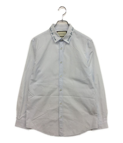 グッチ 長袖シャツ 襟刺繍 478144 メンズ SIZE 38 GUCCI