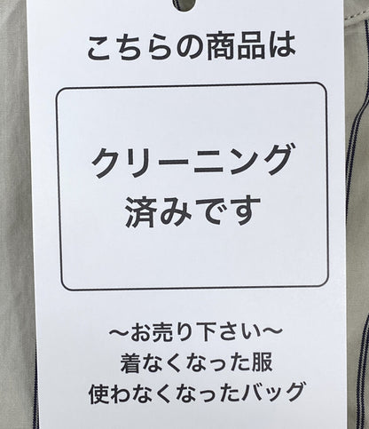 RAKINES ラキネス 長袖シャツ ストライプ ノーカラー ポップリン バンドカラー 07S22HN108S メンズ SIZE 3