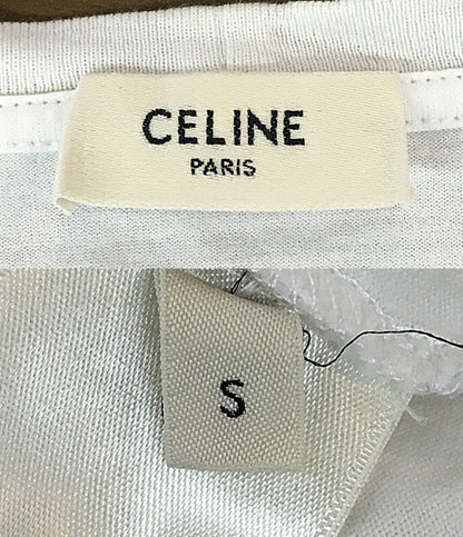 セリーヌ 半袖Ｔシャツ クラシックロゴプリントTシャツ レディース SIZE S CELINE