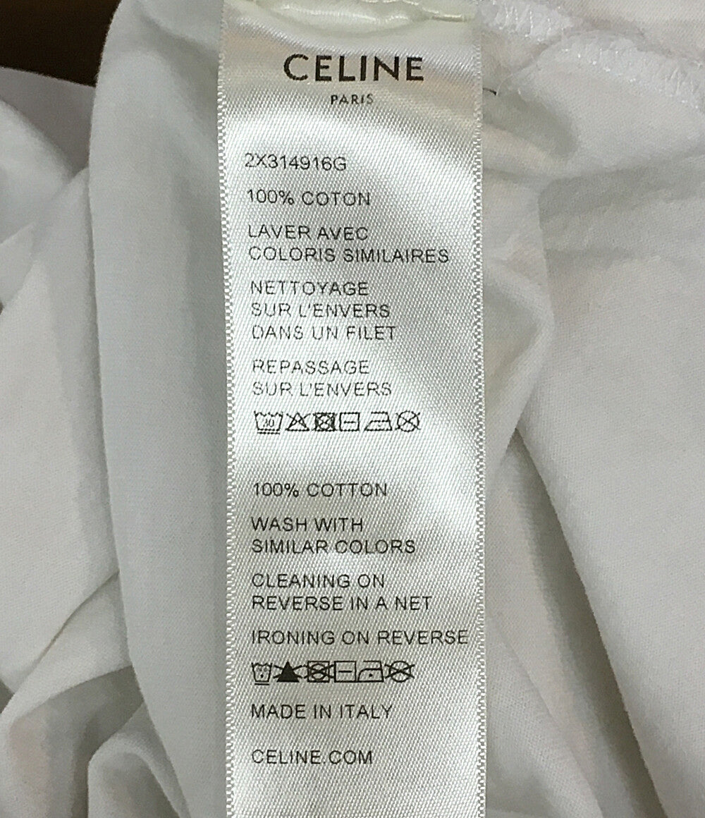 セリーヌ 半袖Ｔシャツ クラシックロゴプリントTシャツ レディース SIZE S CELINE
