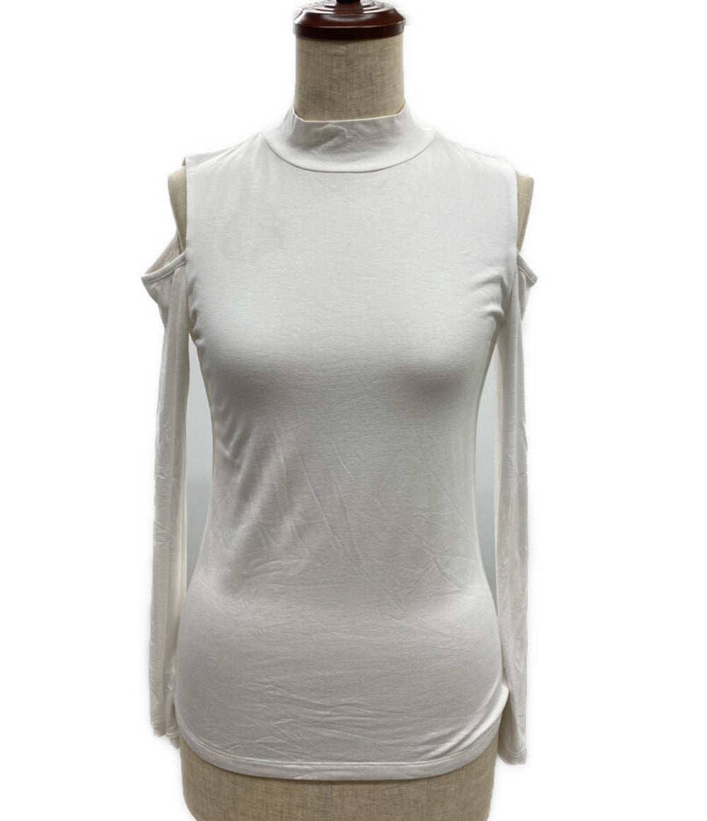 ボーダーズアットバルコニー　肩フリルトップス  38 ホワイト BORDERS at BALCONY(ボーダーズアットバルコニー) FRILL SHOULDER