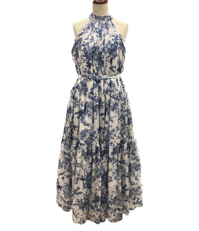 エステラケー ノースリーブワンピース ブルー フラワー総柄      レディース SIZE F  Estella k