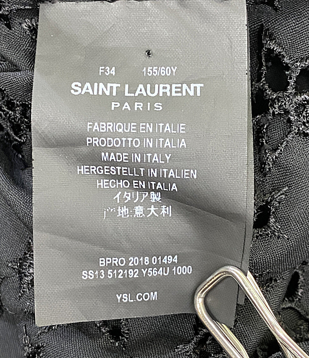 サンローラン 長袖シャツ 512192 スター ブラック レディース SIZE F34 Saint Laurent