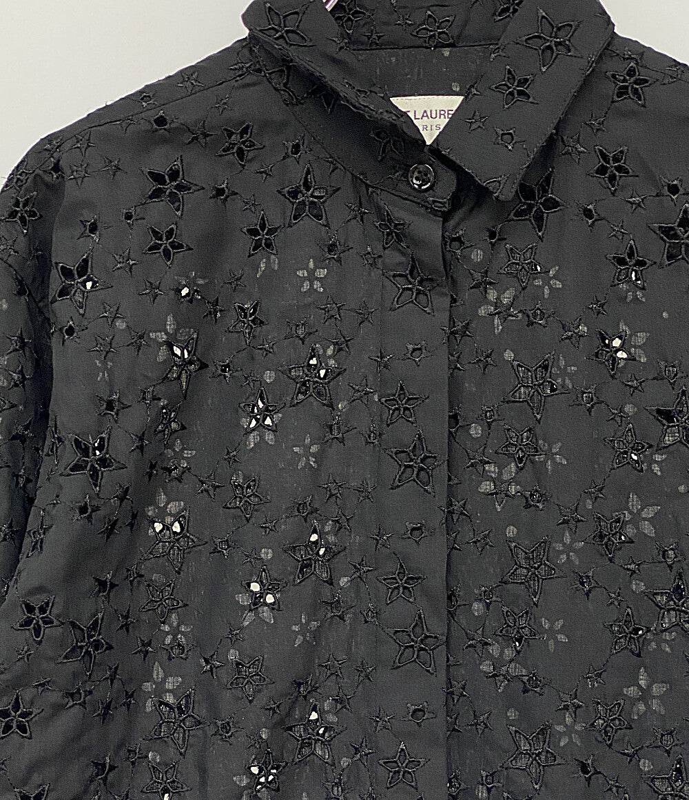 サンローラン 長袖シャツ 512192 スター ブラック レディース SIZE F34 Saint Laurent