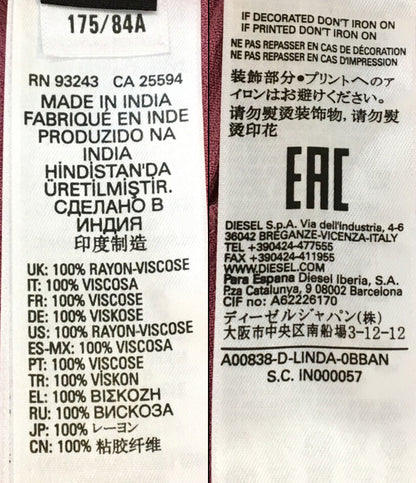 DIESEL 長袖ワンピース ピンク レディース SIZE S ディーゼル