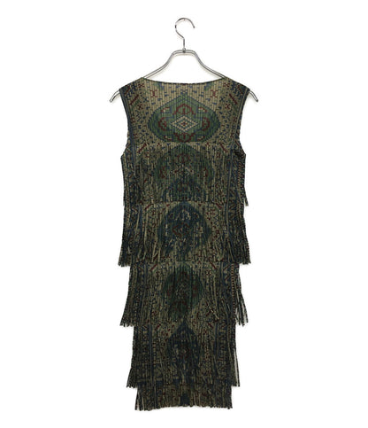 プリーツプリーズ  ノースリーブワンピース フリンジ     PP63-JK716 レディース SIZE 3  PLEATS PLEASE