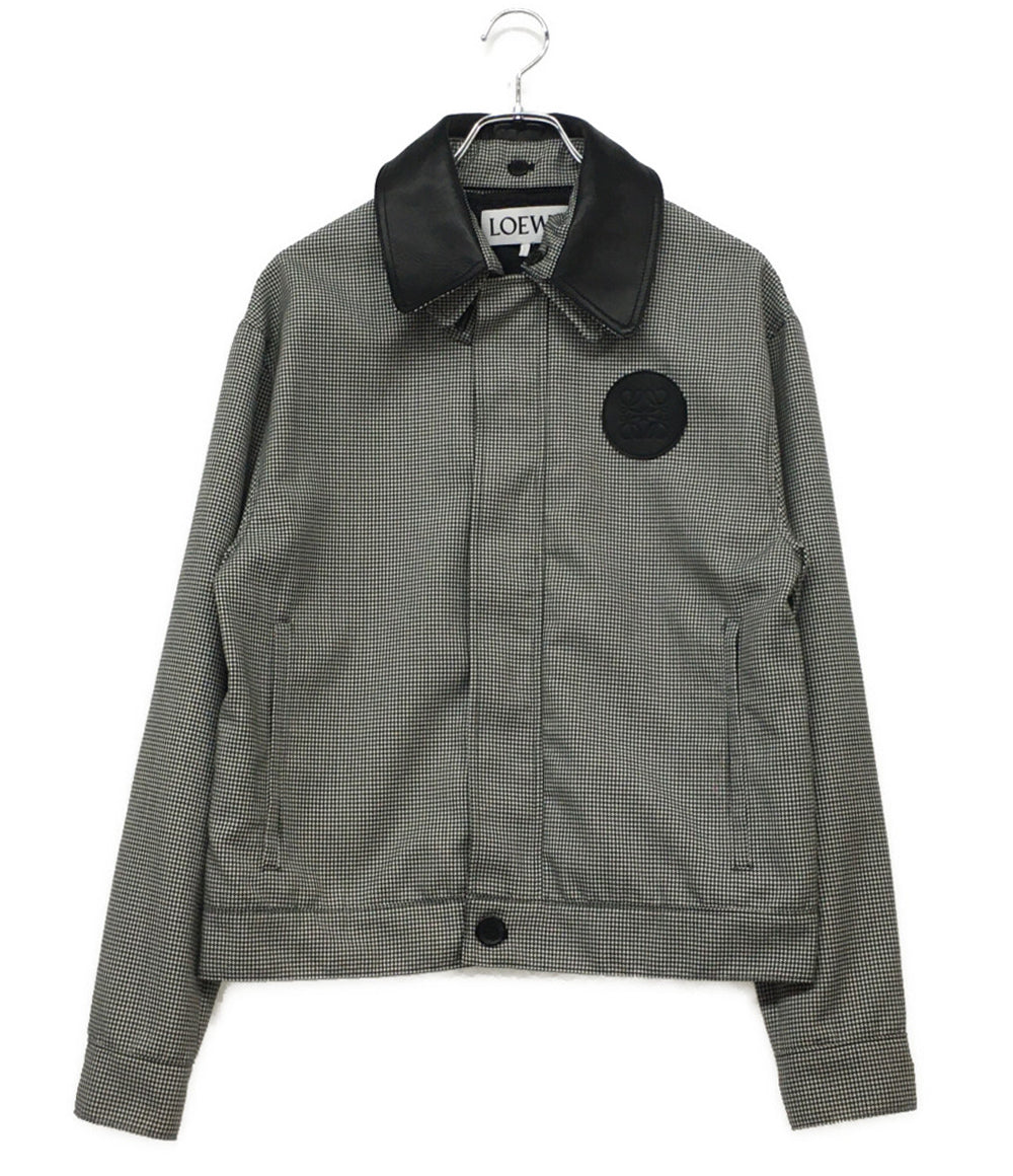 ロエベ 美品 ジャケット BLACK HOUNDSTOOTH ZIP      メンズ SIZE 44  LOEWE