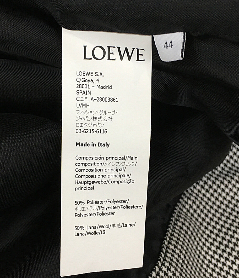 ロエベ 美品 ジャケット BLACK HOUNDSTOOTH ZIP      メンズ SIZE 44  LOEWE