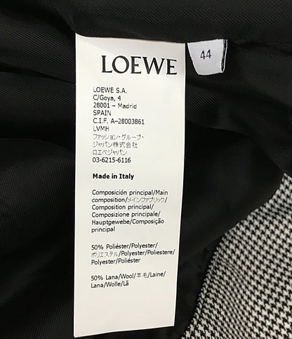 ロエベ 美品 ジャケット BLACK HOUNDSTOOTH ZIP      メンズ SIZE 44  LOEWE