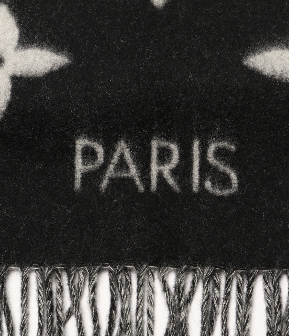 ルイ・ヴィトン 美品 マフラー レイキャビック ノワール モノグラム