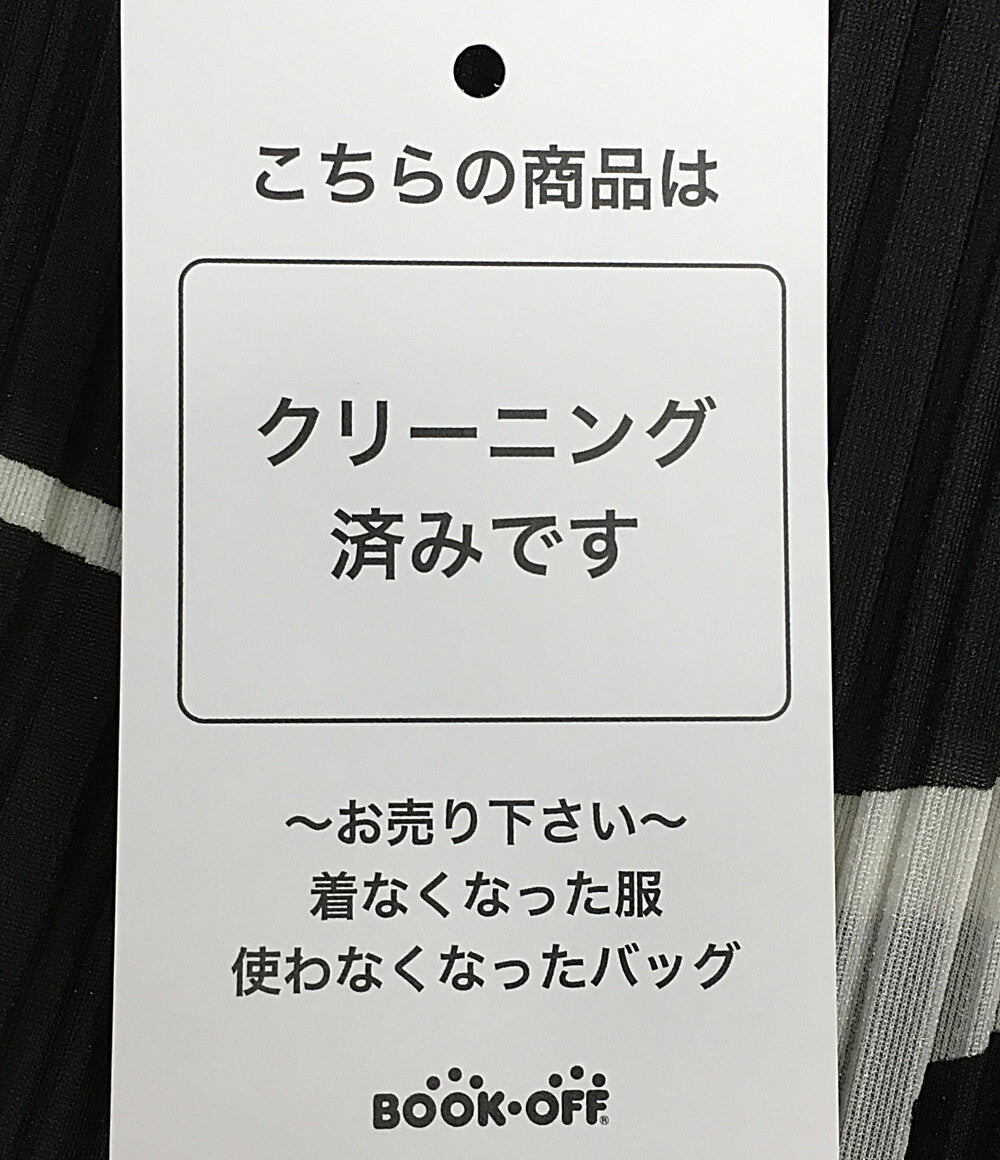 プリーツプリーズ 美品 ノースリーブワンピース ブラック ホワイト     PP73-JT711 レディース SIZE 03  PLEATS PLEASE