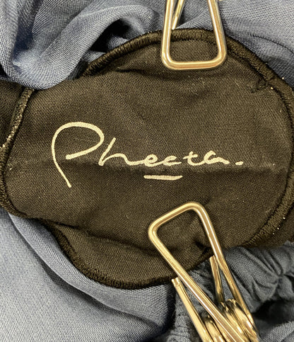 Pheeta フィータ シャーリングギャザースカート ブルー レディース SIZE -