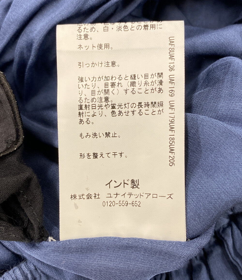 Pheeta フィータ シャーリングギャザースカート ブルー レディース SIZE -